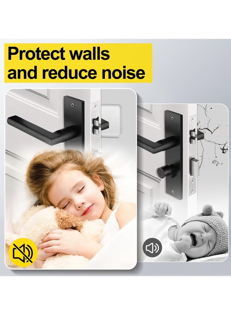 Hoasis 12 PCS Silicone Door Knob Wall Protectors – Strong Self-Adhesive Thickened Reusable Door Stoppers, Clear Wall Bumper for Protection & Noise Reduction - Image 4